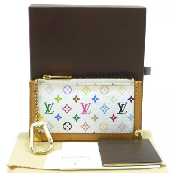 Authentic LOUIS VUITTON Pochette Cles Key Coin Purse M92655 Multi-Color - Picture 1 of 12